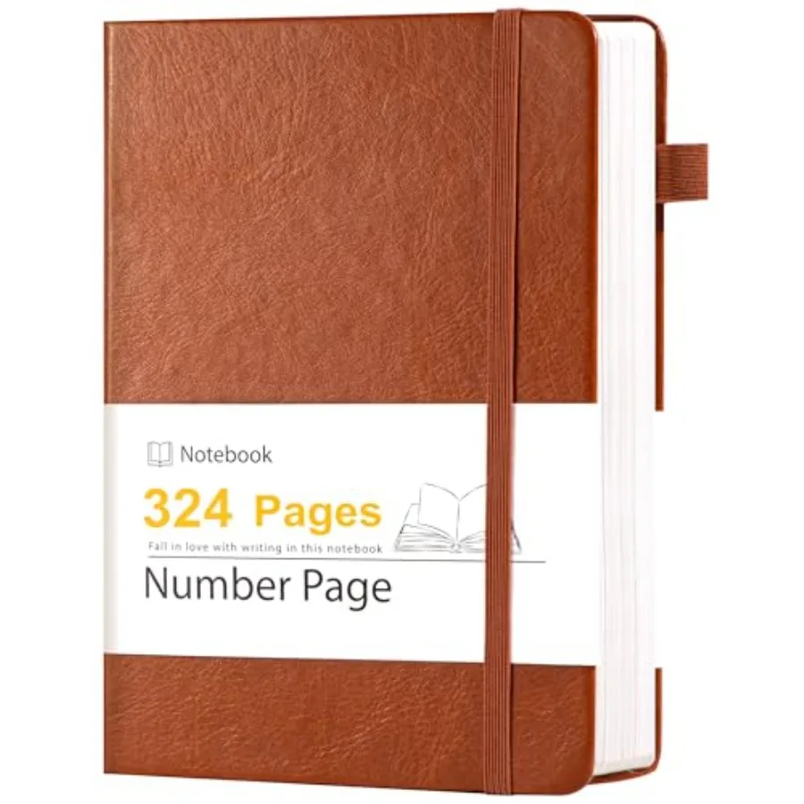 

Lined Journal Notebook for Men Women 324 Pages Leather Bound Journals for Writing A5 Hardcover Journaling Notebooks 100 GSM Thi