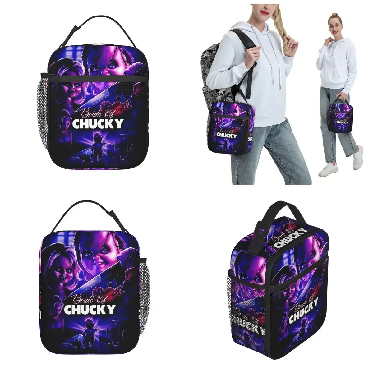 Seed Of Chucky Insulated Lunch Bag Portable Horror Storage Food Box Leakproof Thermal Cooler Bento Box Travel