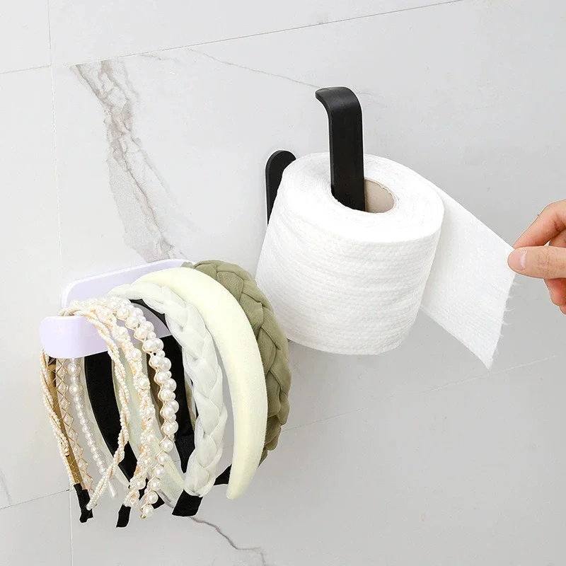 Selbstklebender Handtuchhalter Wandmontiert Badezimmerzubehör Handtuchhalter Ohne Bohren Toilettenpapierhalter – Detail 3