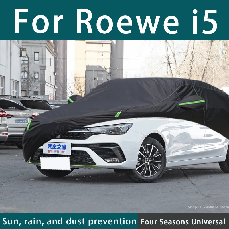 

For Roewe I5 210T Full Car Covers Outdoor Uv Sun Protection Dust Rain Snow Protective Car Cover Auto Black Cover