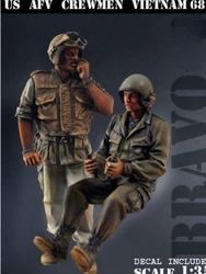 1/35 Scale Resin Soldier Model Kit Vietnam War American Flyer Soldiers (2 Figs) Unassembled and Unpainted Toys