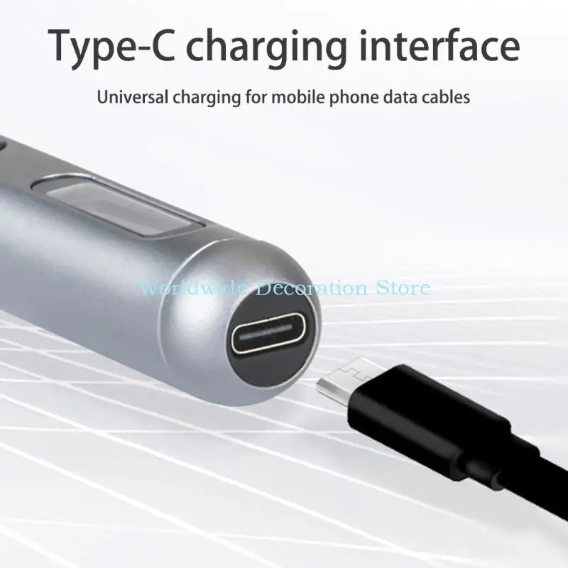 Q39b 50 1 chave fenda elétrica Chave fenda USB C recarregável com luz LED para acessórios reparo doméstico