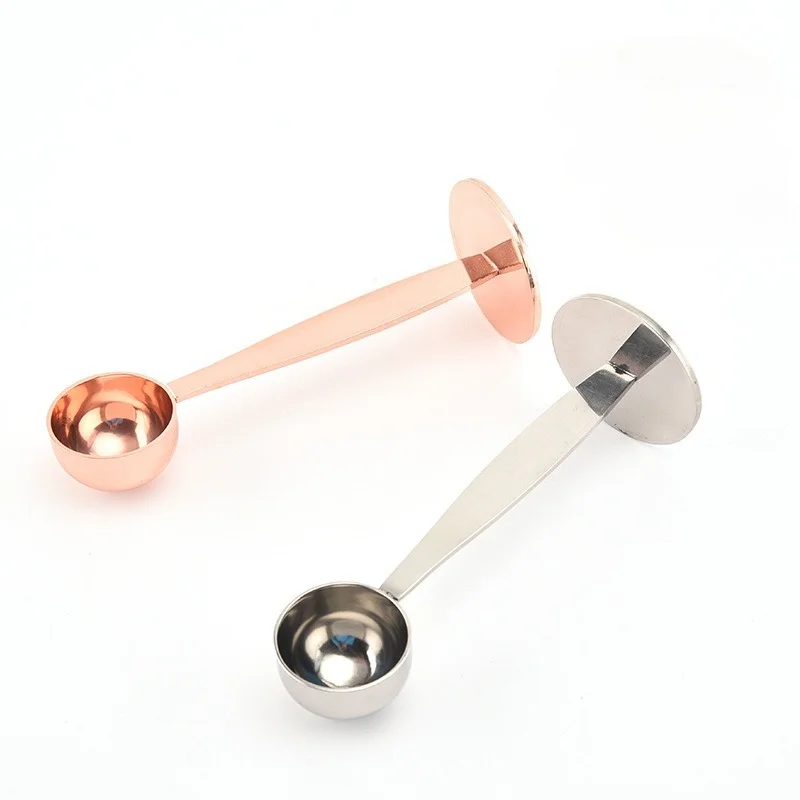 

Stainless Steel Stand Tamper Spoon Coffee Scoop Portable Coffee Powder Measuring Scoop Kitchen Honey Seasoning Spoon Tool