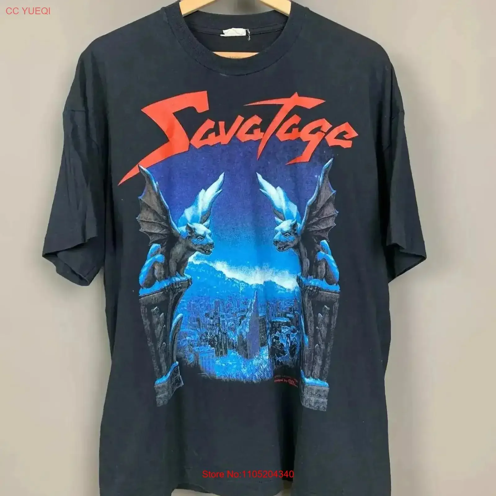 سافاتاج ميت شتاء 1995 جولة تي شيرت كامل الحجم S 5XL SO719 خمر غسلها الرسم تنوعا أنيق للجنسين تنفس لينة #1