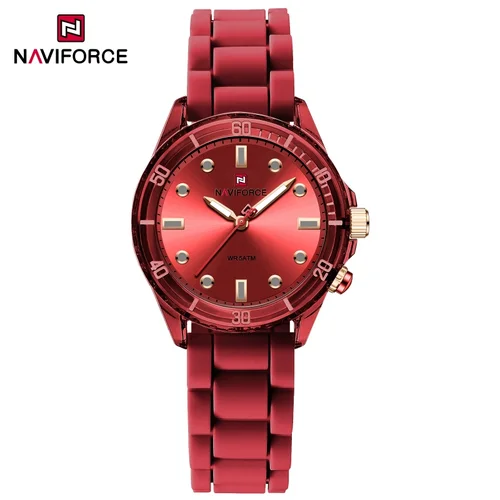 Imagen 2 del producto NAVIFORCE Reloj de silicona ligero Relojes de cuarzo para mujer Elegante reloj de pulsera de moda de negocios con luz nocturna resistente al agua para niñas