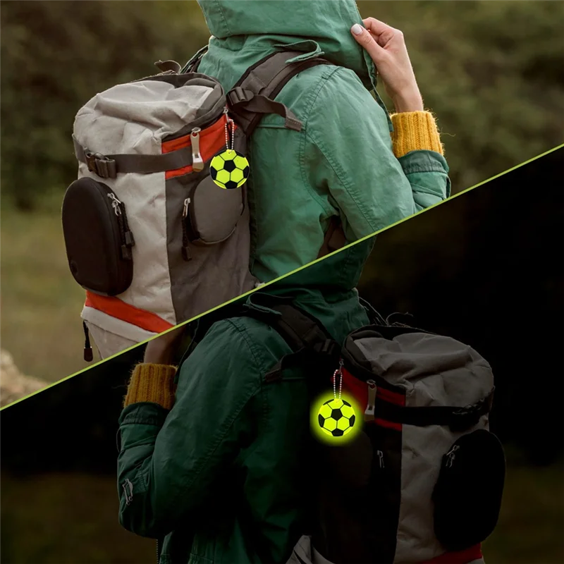 AEB0-Veiligheidsreflectorhangers Voetbal Reflecterende hanger Hoge zichtbaarheid Veiligheidsrugzak Reflecterende strips Voetbal voor tas