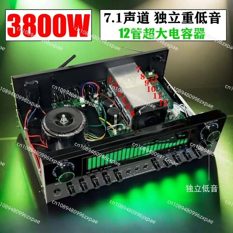 AV6800 high-power stage power amplifier can drive dual fifteen-inch professional speaker power amplifier