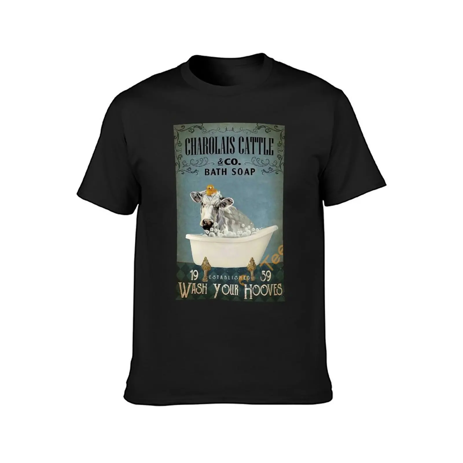 Charolais Cattle Bath Soap Was Your Hooves - Charolais Cattle Bathroom - Charolais Cattle & Co. Bath Soap T-Shirt