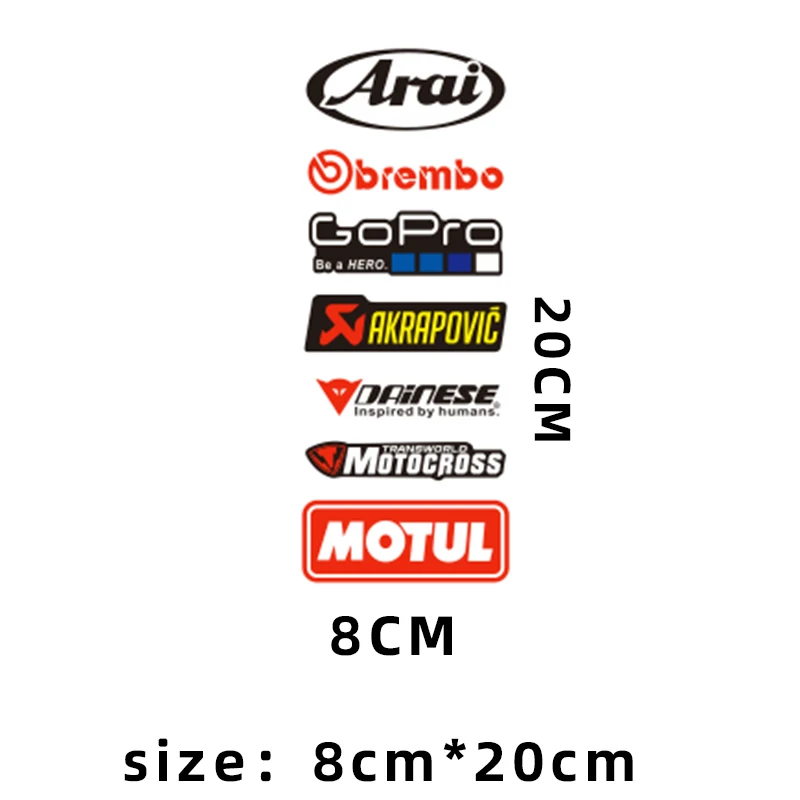 

Motorcycle Racing Sponsor Sticker Modification Sticker Electric Scooter Helmet Cover Scratches Waterproof Reflective Decal Refit