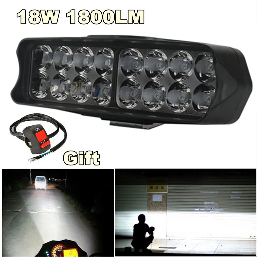 

Universal 12-85V 24W 2400LM LED Work Light Bar Fog Spotlight DRL Headlight Driving Lamp Car Truck Offroad with Switch 1 Set