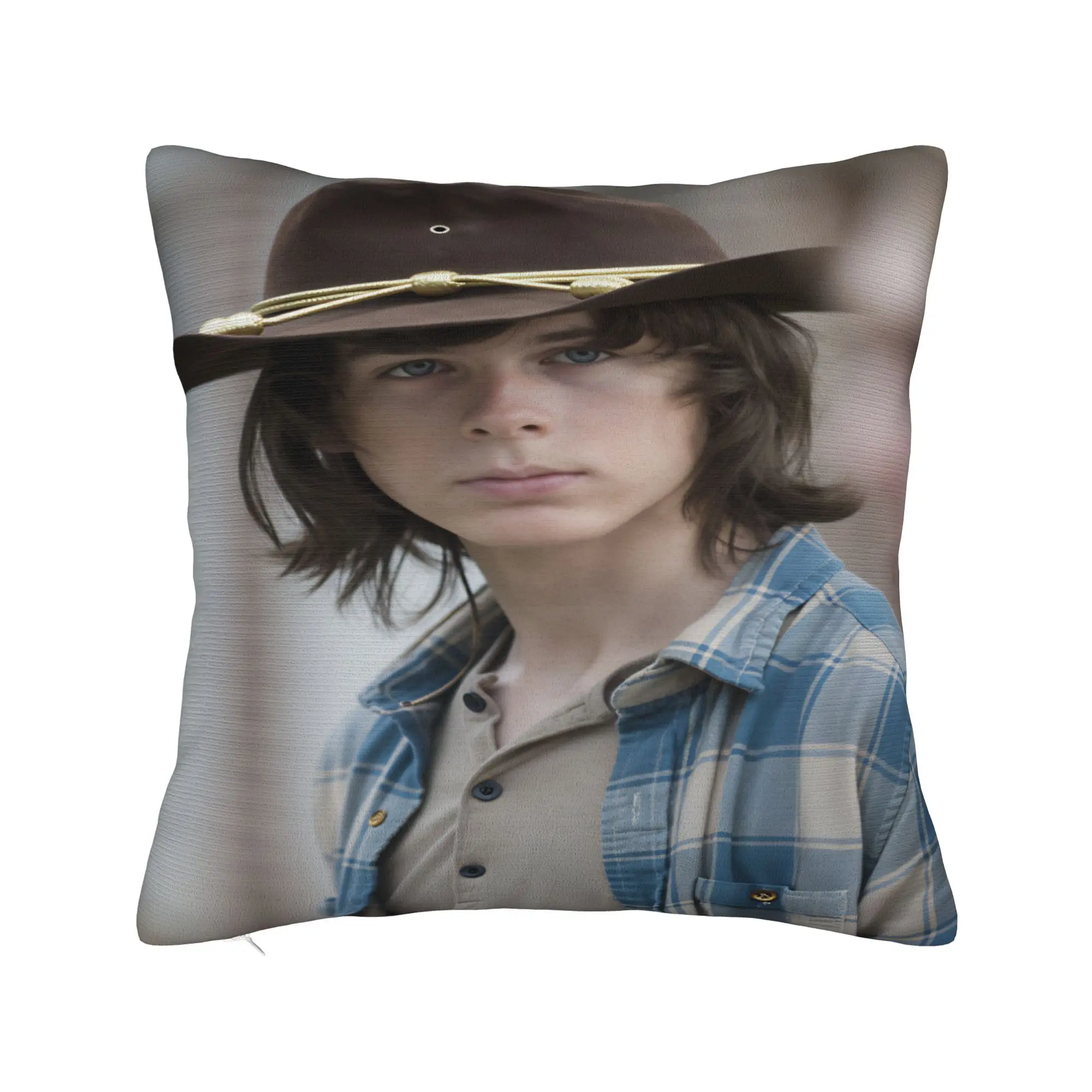 The Walking Dead Carl Grimes Pillow Case  Graphic Pillow Cover For Living Room Sofa Vintage Pillowcases