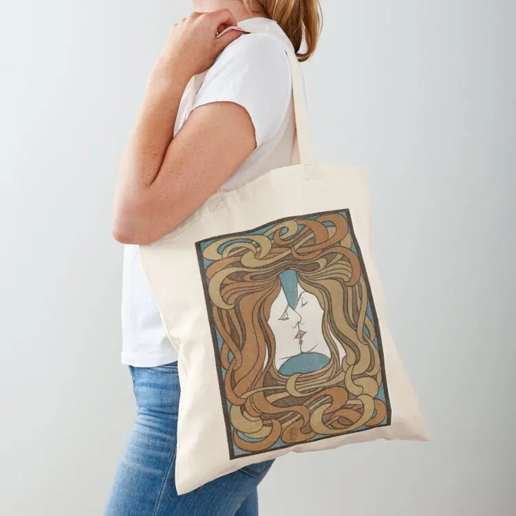 The Kiss by Peter Behrens, 1898 Tote Bag shopper bag women bags luxury women Canvas bag Handbags women