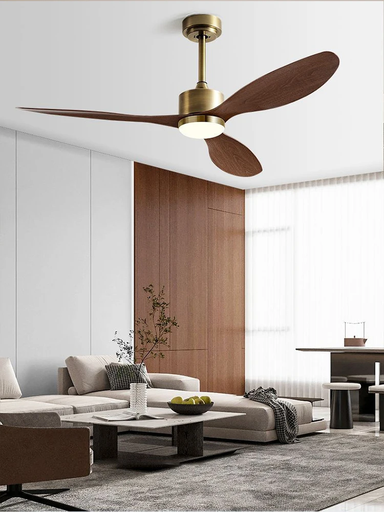 Straight-Blade Fan Light, Nordic Minimalist Style, Suitable for Dining Room, Bedroom, and Study Room, Silent Operation, Variable