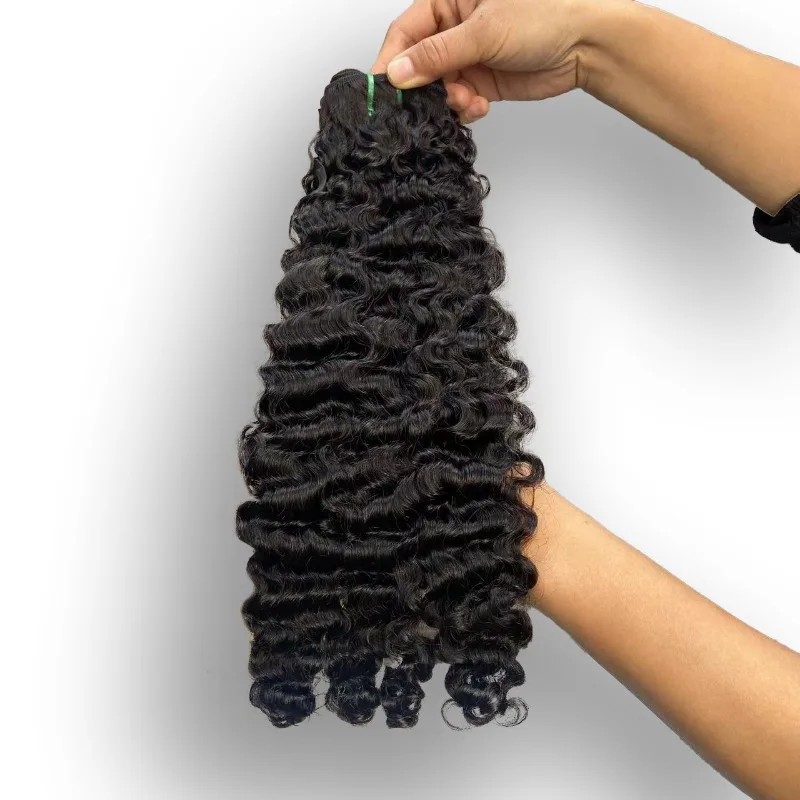24 Zoll burmesisches gelocktes Echthaar-Bündel, natürliche Farbe, super doppelt gezogen, 1 Stück, dicke Enden, kein Haarausfall, für schwarze Frauen. – Detail 6