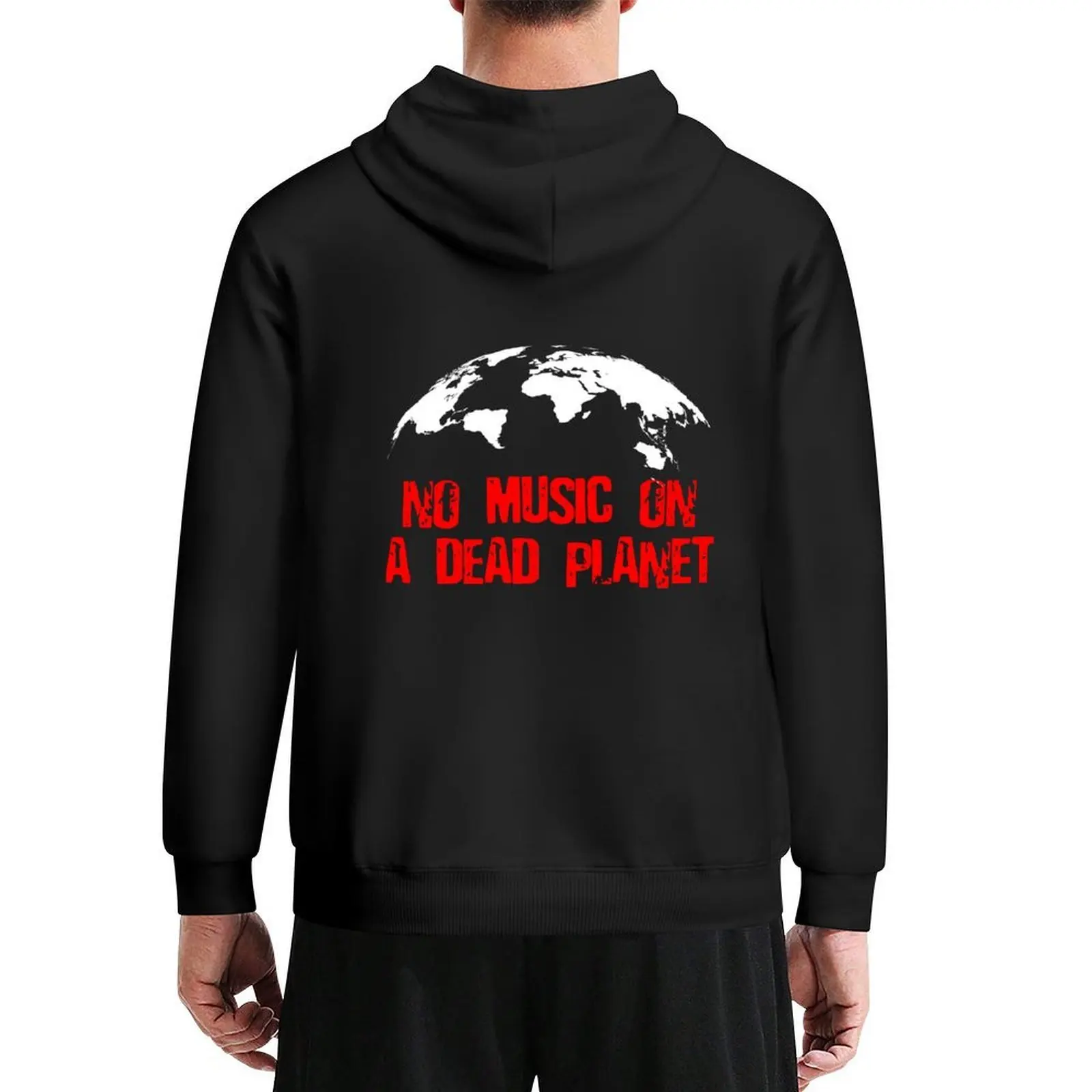 

No Music On A Dead Planet Hoodie blouse korean clothes korean style clothes men's sweat-shirt new hooded tee