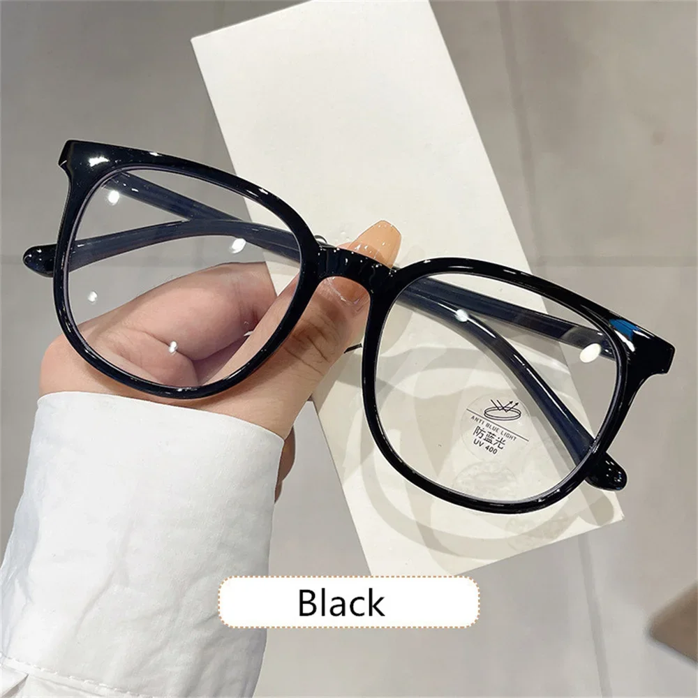 Retro Square Glasses Ultra-light Transparent Frame Eyewear Anti-blue Light Flat Glasses Korean Popular Decoration Eyeglasses