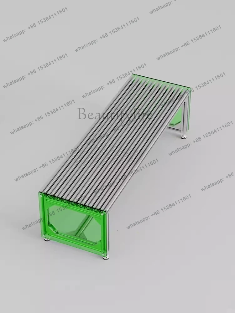 Medieval creative aluminum profile home door bench designer clothing store display stool