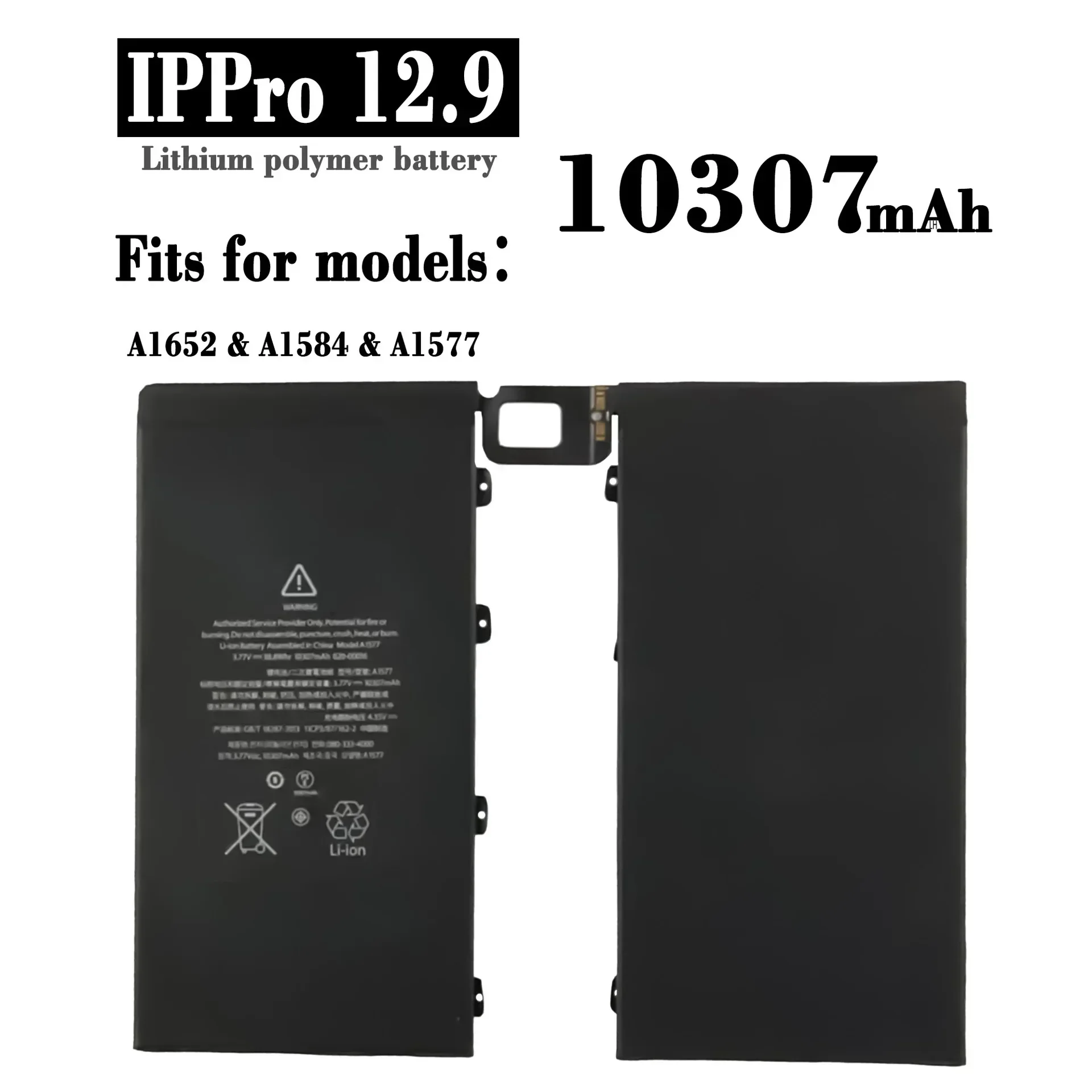 

Replacement Battery For Ipad Pro12.9 A1652 A1584 A1577 Flat Battery 10307mAh High Quality Built-in Lithium Battery