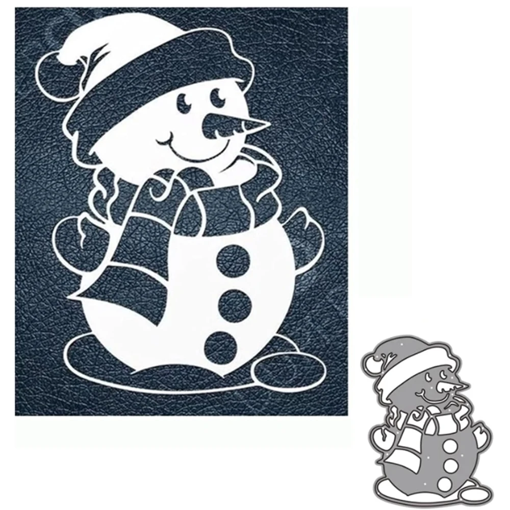 Nowe wykrojniki 2024 nowości Snowman Christmas Dies Metal Cut Dies do scrapbookingu DiY perforadora para papel Rękodzieło