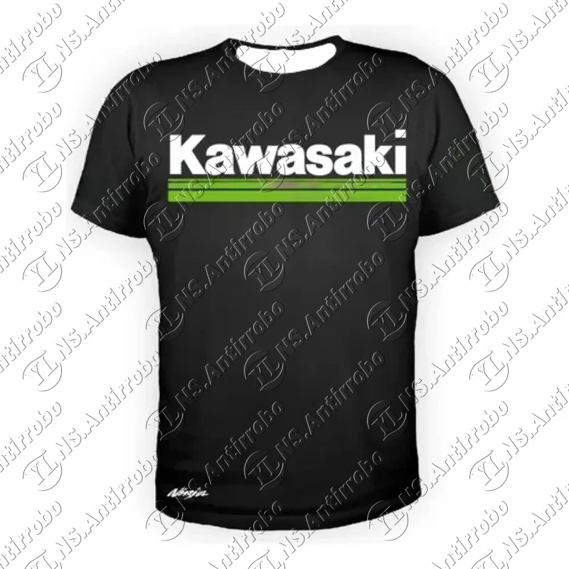 

25-26 Kawasaki мотоциклетный логотип гоночной команды, мужская летняя футболка, женские футболки, новинка 2025, модная спортивная мужская одежда, топы