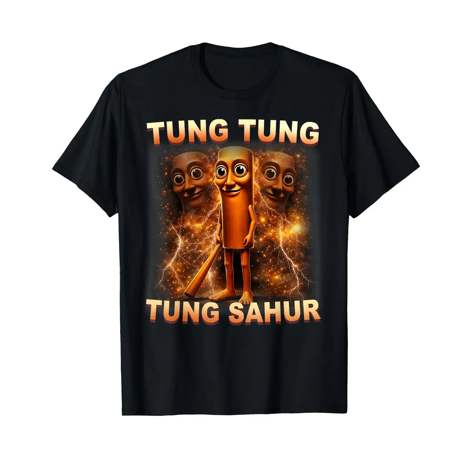Tung Sahur is Calling Funny Italian Brainrot T Shirt vintage Washed Soft fashion Stretched Slightly Unisex Casual homme