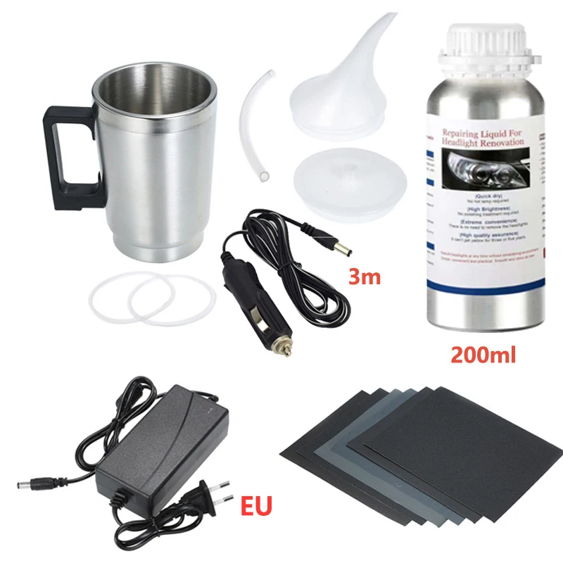 Car Headlight Restoration Kit Car Accessories Headlight Repair Polish Kit Headlamp Anti-Scratch Detailing Cleaning Maintenance