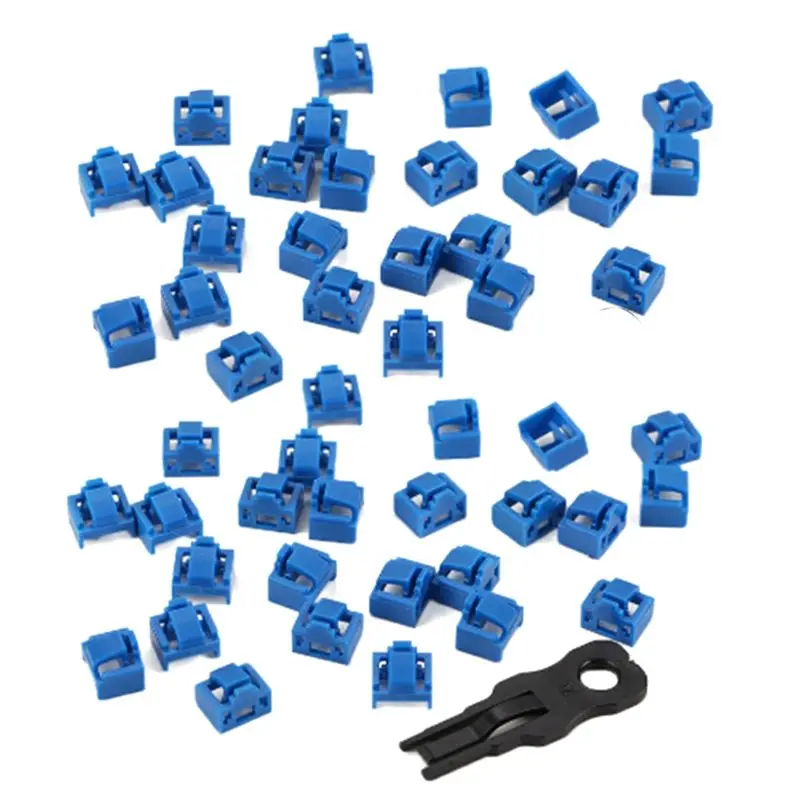 [NEW!A08R】 300Pcs Blue RJ45 Port Ethernet LAN Hub Anti Dust Cover Plug Cap Blockout Protector With Proprietary Lock And Key