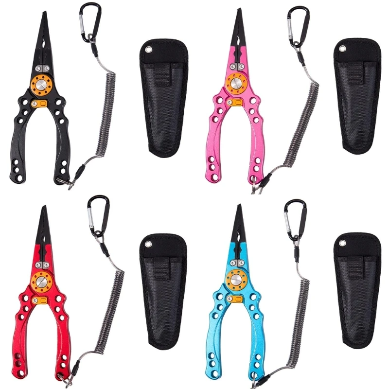 Multifunctional Small Fishing Plier Scissors Nonslip Aluminum Alloy Hook Remover Fish Line Cutter Fishing Tool Enduring