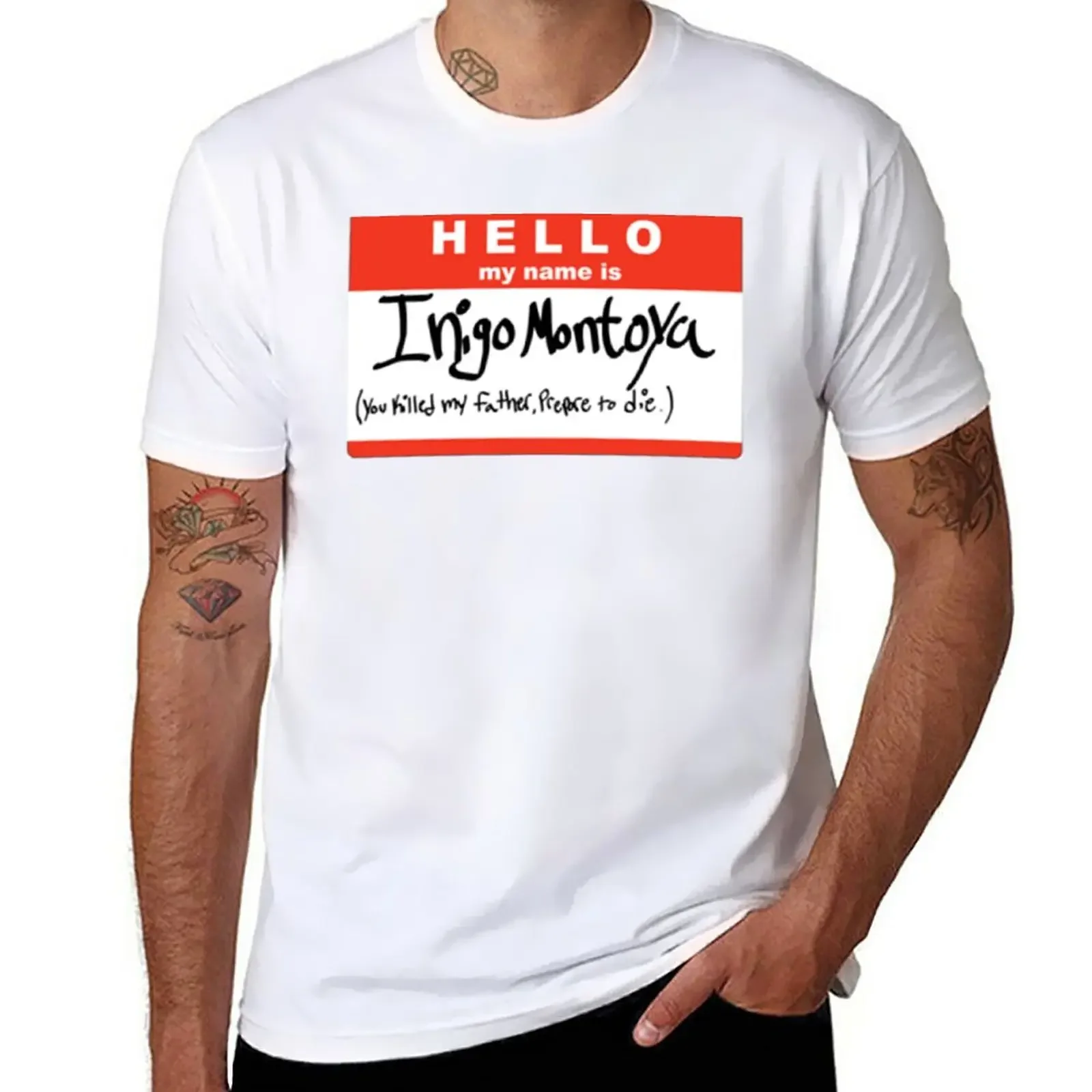 New Princess Bride Indigo Montoya Hello My Name Is Design T-Shirt kawaii clothes sports fan t-shirts mens clothes