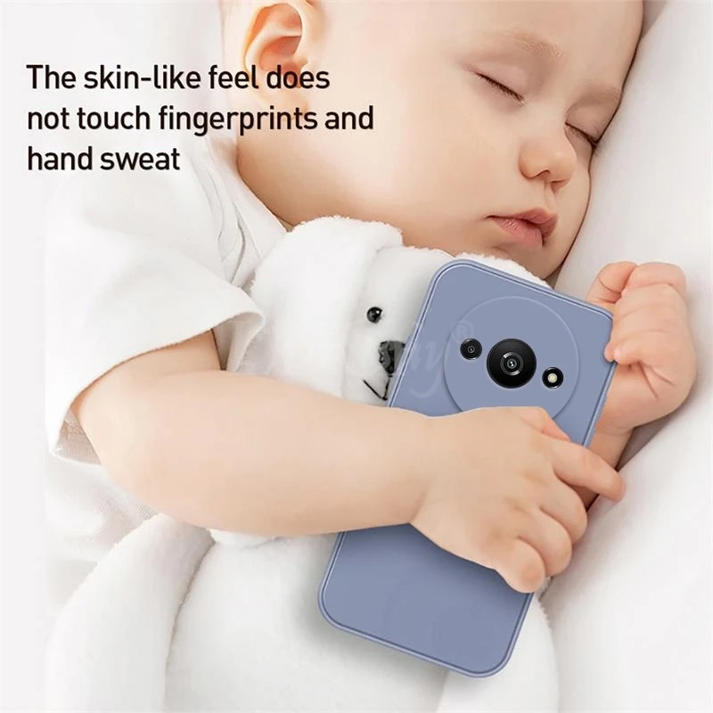 For Xiaomi Redmi A3 Case Liquid Silicone Plain Rubber Fundas Protector Case Redmi A3 Cover TPU Phone Case Redmi A3 Cover
