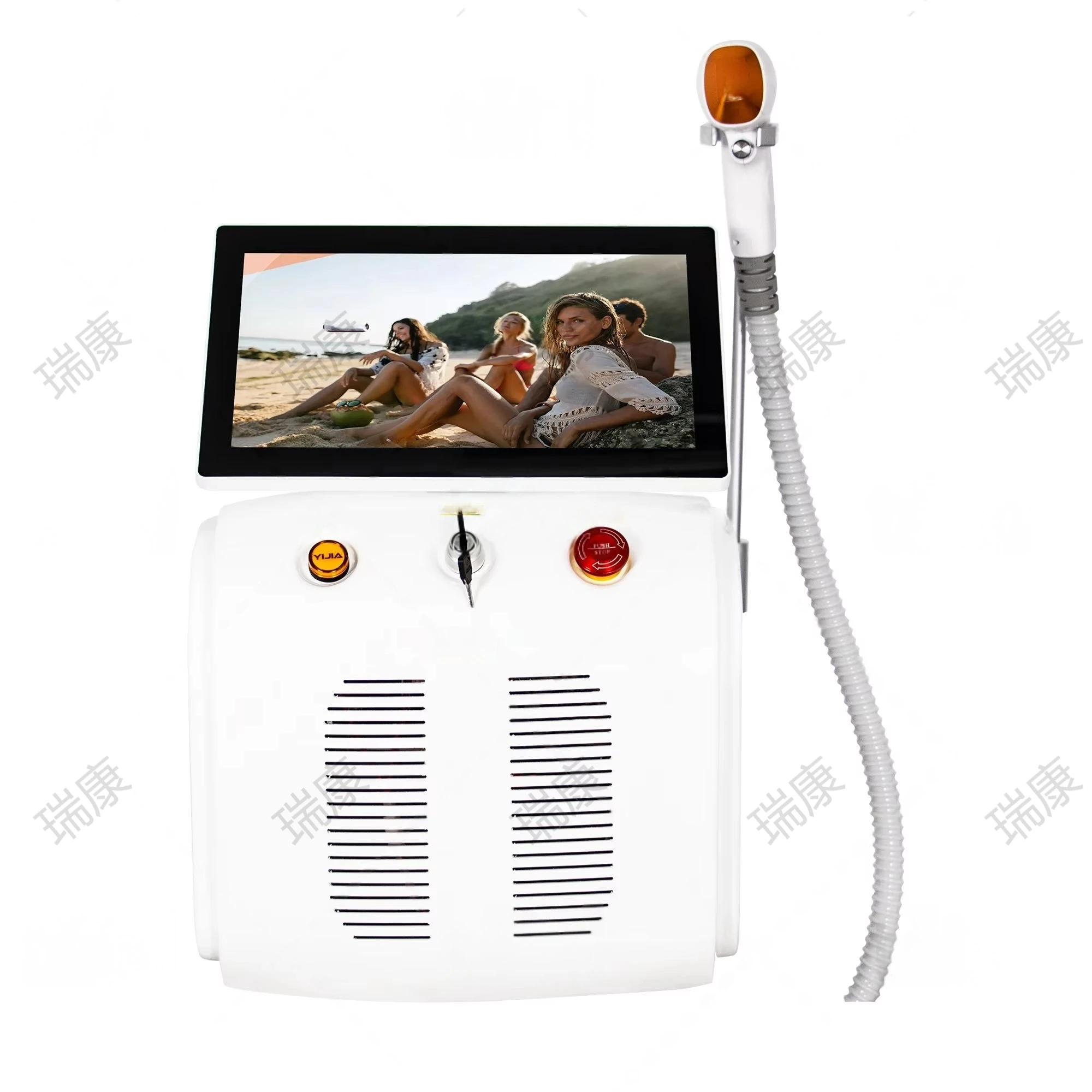 3-Wavelength Diode Laser Hair Removal Machine 808NM Painless Permanent Ice Platinum Cooling System for Beauty Treatments