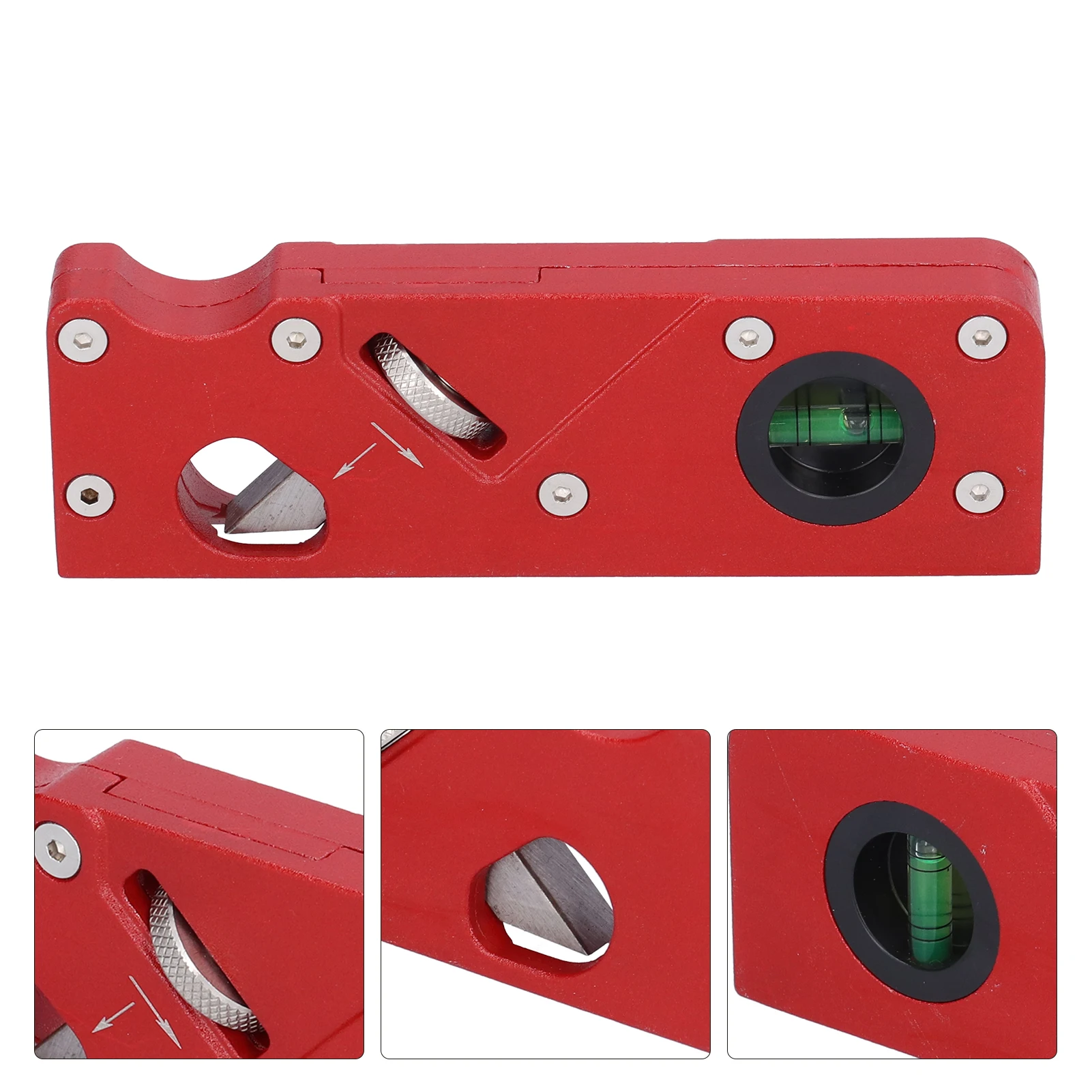 

Рубанок для столярных работ 15.5x2.5x5.4см, лезвие из углеродистой стали, красный, с ключом и регулируемой ручкой, инструмент для выравнивания, деревянный рубанок