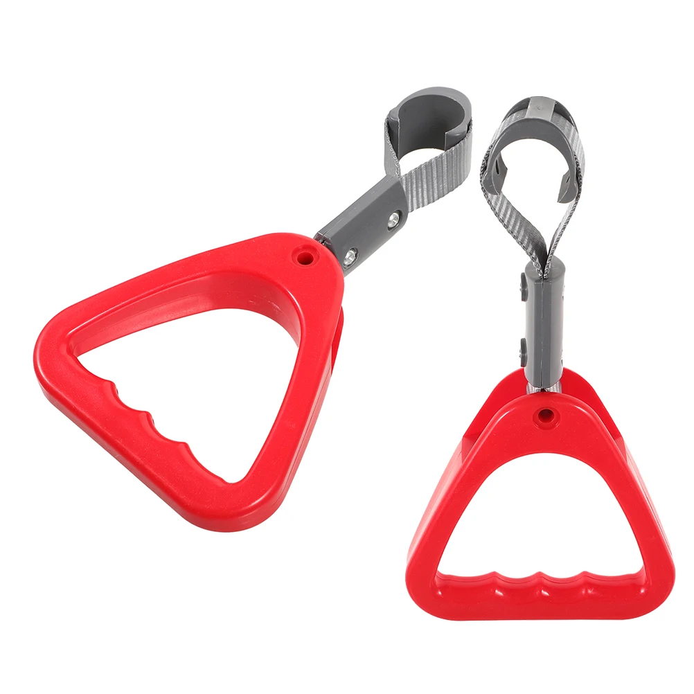 

2 PCS Red Handle Assistance Bus Ring Plastic Automotive Safety Adjustable Strap