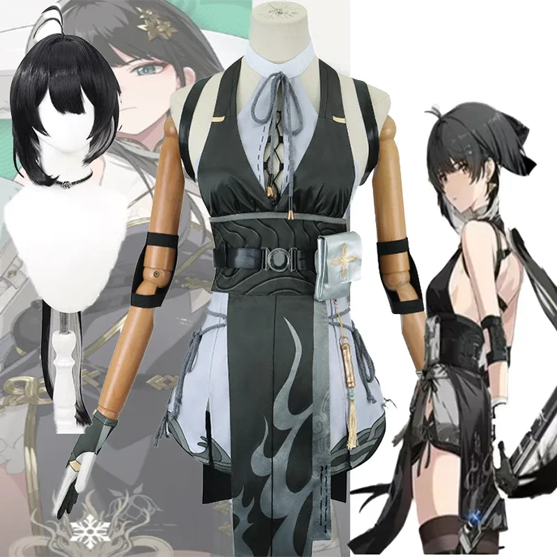 لعبة Wuthering Waves روفر أزياء تنكرية شعر مستعار أنثى موحدة الشخصية الرئيسية بدلات حفلات الهالوين