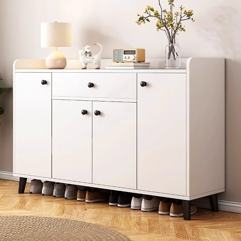 Large-capacity indoor shoe rack for home doors, space-saving, and simple storage