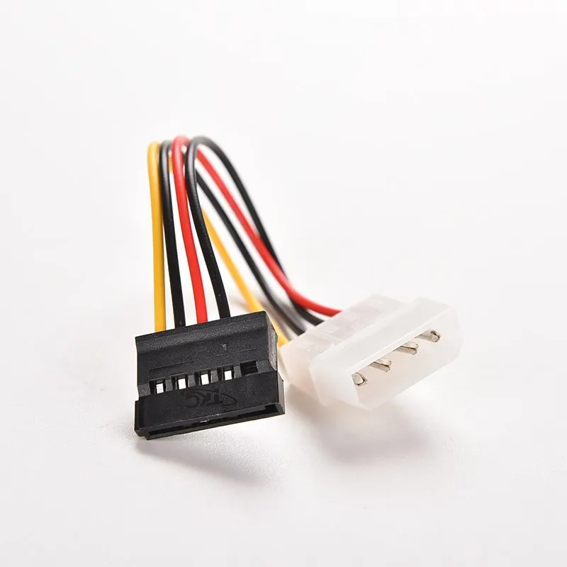 2pc SATA TO IDE Power Cable 15 Pin SATA Male to Molex IDE 4 Pin Female Cable Adapter Hot sale