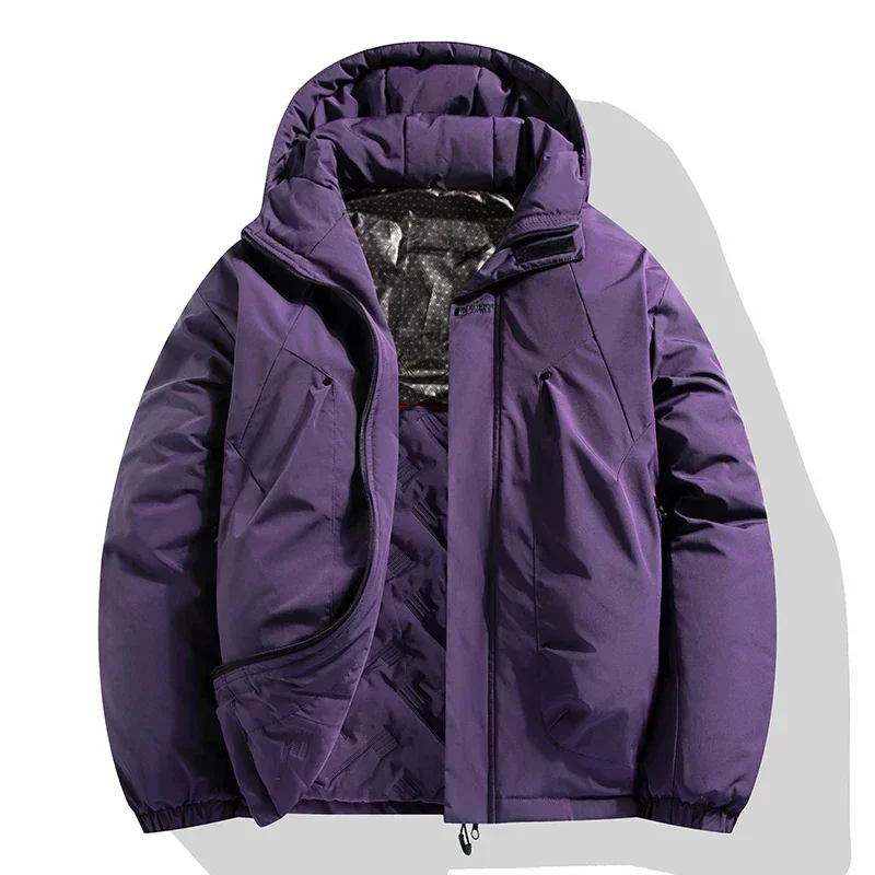 Chaquetas de grafeno para hombre, abrigo de asalto con capucha, impermeable, acolchado de algodón, cálido, a prueba de viento, para acampar al aire