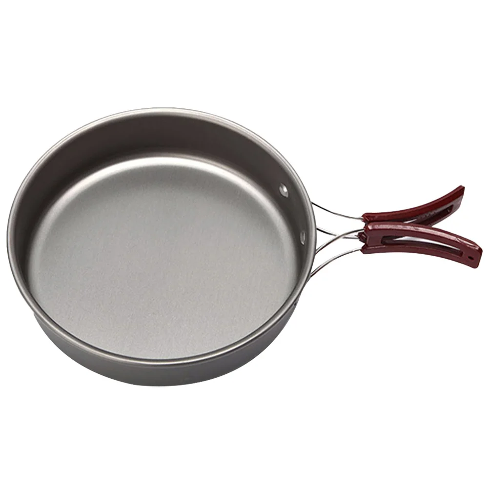 

Wear-Resistant Outdoor Pan Aluminum Alloy Non-Stick Frying Pan Multi-Function Camping Skillet Reusable Portable Camping Supply