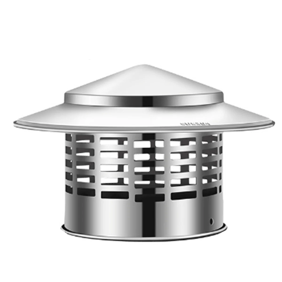 

Round Chimney Cap Stainless Steel Tapered Top Chimney Cap with Screen Outside Roof Fireplace Screen Cover B