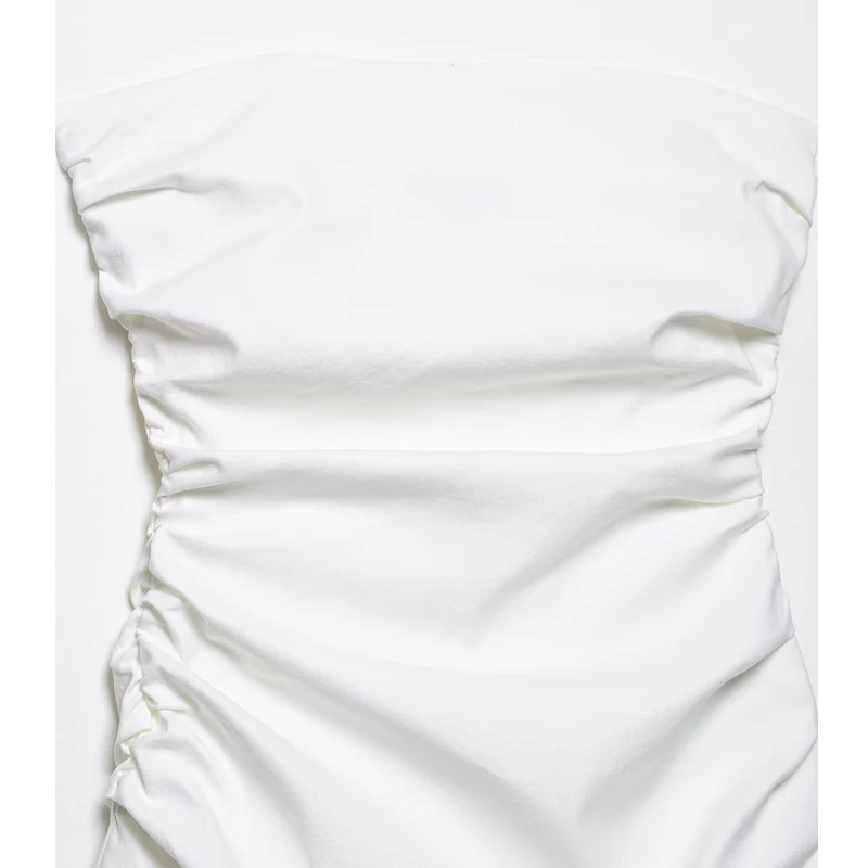 MUJER ปิดไหล่ Midi ชุดผู้หญิงเซ็กซี่ Draped PARTY Dresses ผู้หญิงที่ไม่มีสายหนังฤดูร้อนชุดผู้หญิง 2025 ชุดสตรีเปลือย