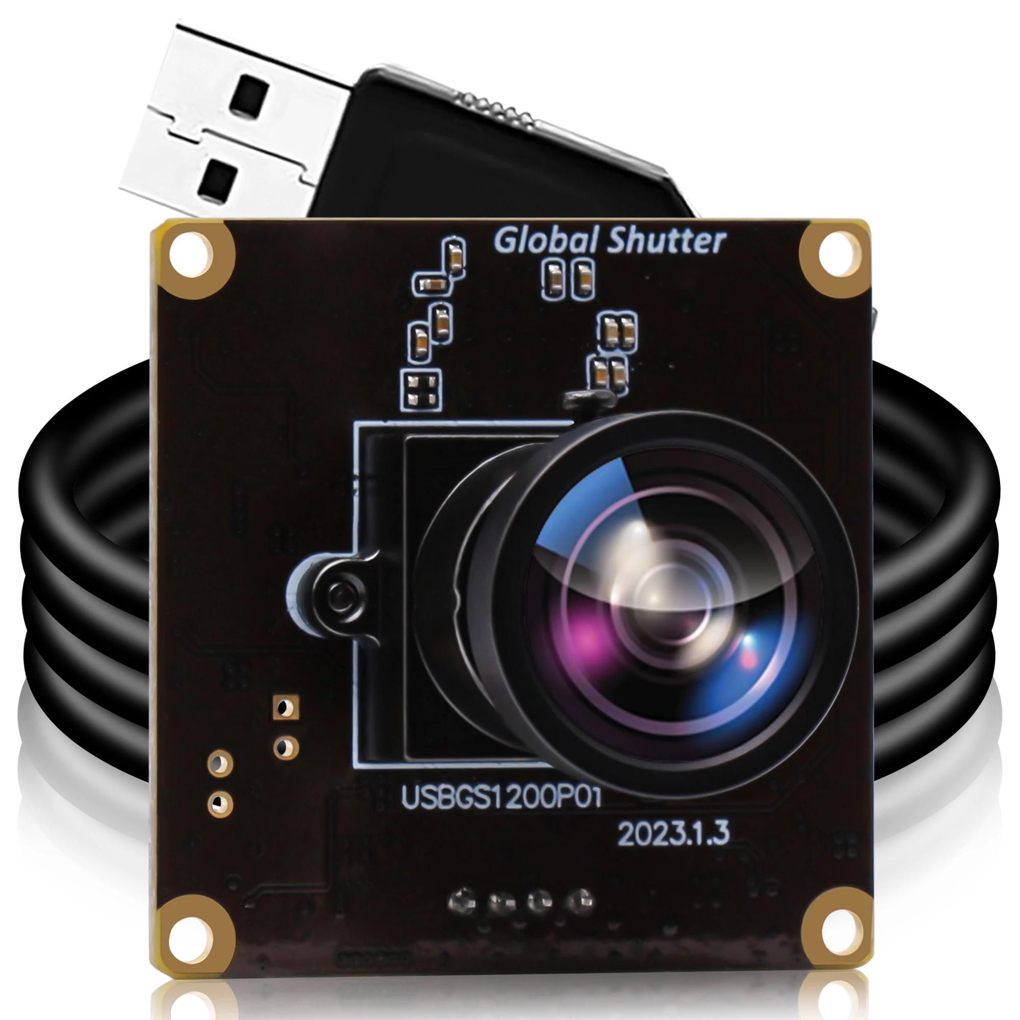 ELP wide angle global shutter usb camera 1200P 1080P 90FPS high speed mini webcam camera module free driver color video camera