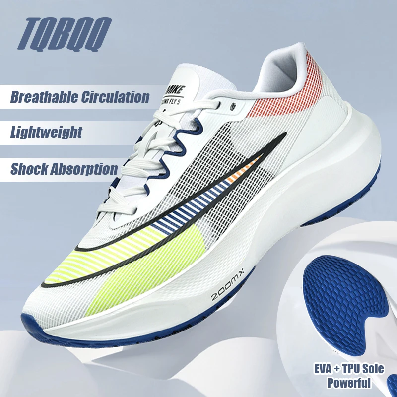 

Men's Lightweight Running Shoes Carbon Plate Rubber Outsole Breathable Mesh with Cushioned Comfort Daily Sports Sneakers
