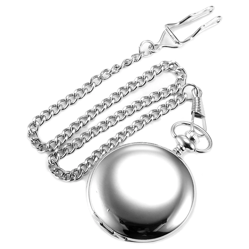 Pocket Watch, Metal Strap, Silver