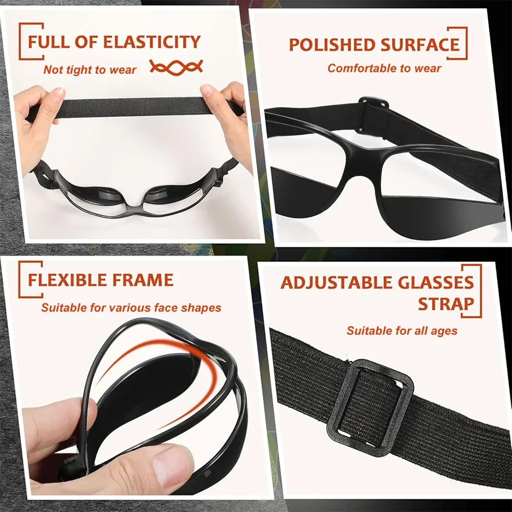 Basketball Dribbling Training Goggles Head-Mounted Basketball Team Training Adjustable Lightweight Supplies Aid Eyewear image 3