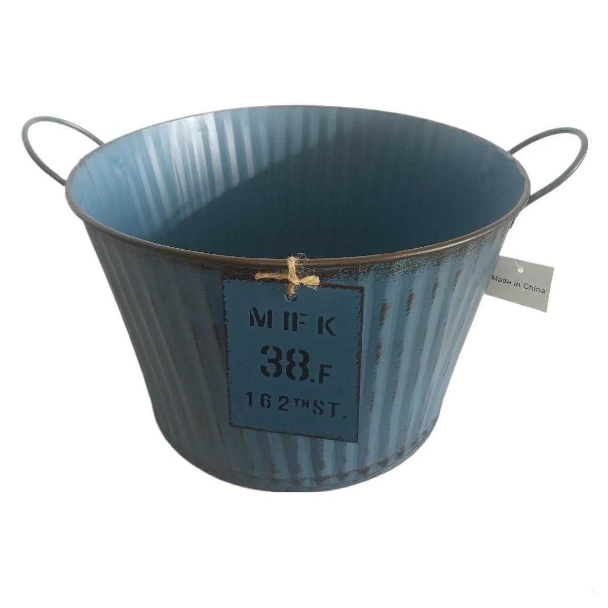 

Villa courtyard desktop binaural low basin B & B hang tag vertical pattern binaural iron set garden basin