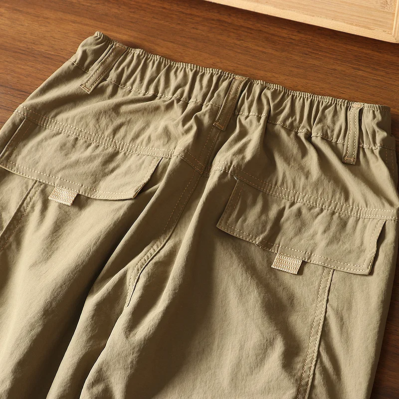 Herren Sommer Cargo-Hosen Outdoor Street Fashion Frühling Lässige Jogginghosen Wanderhosen Lange Weite Vintage Hosen für Männer – Detail 14