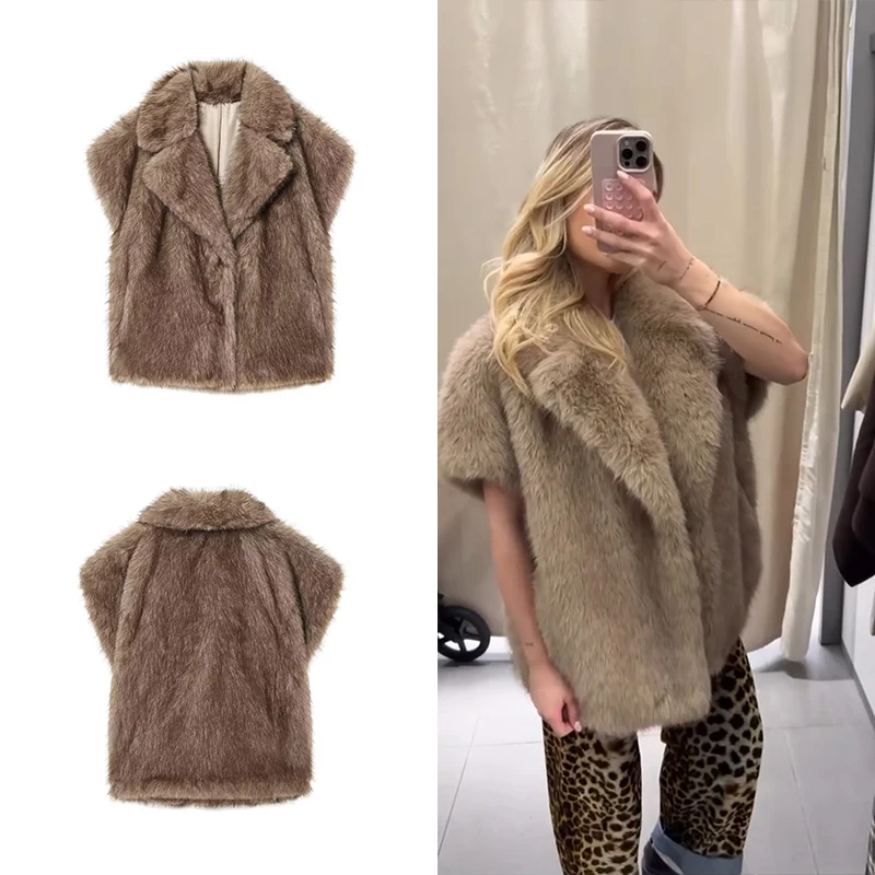 Guobioziy 2026 Winter Sleeveless Vest Coat Minimalist  Runway Inspired Oversized Silhouette Viral  High Grade Commuter Staple