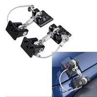 Kit de hebilla de bloqueo para capó de Jeep Wrangler JK, pestillo de capó negro, bloqueo Exterior, estilo Retro, decoración de captura, 2007-2017