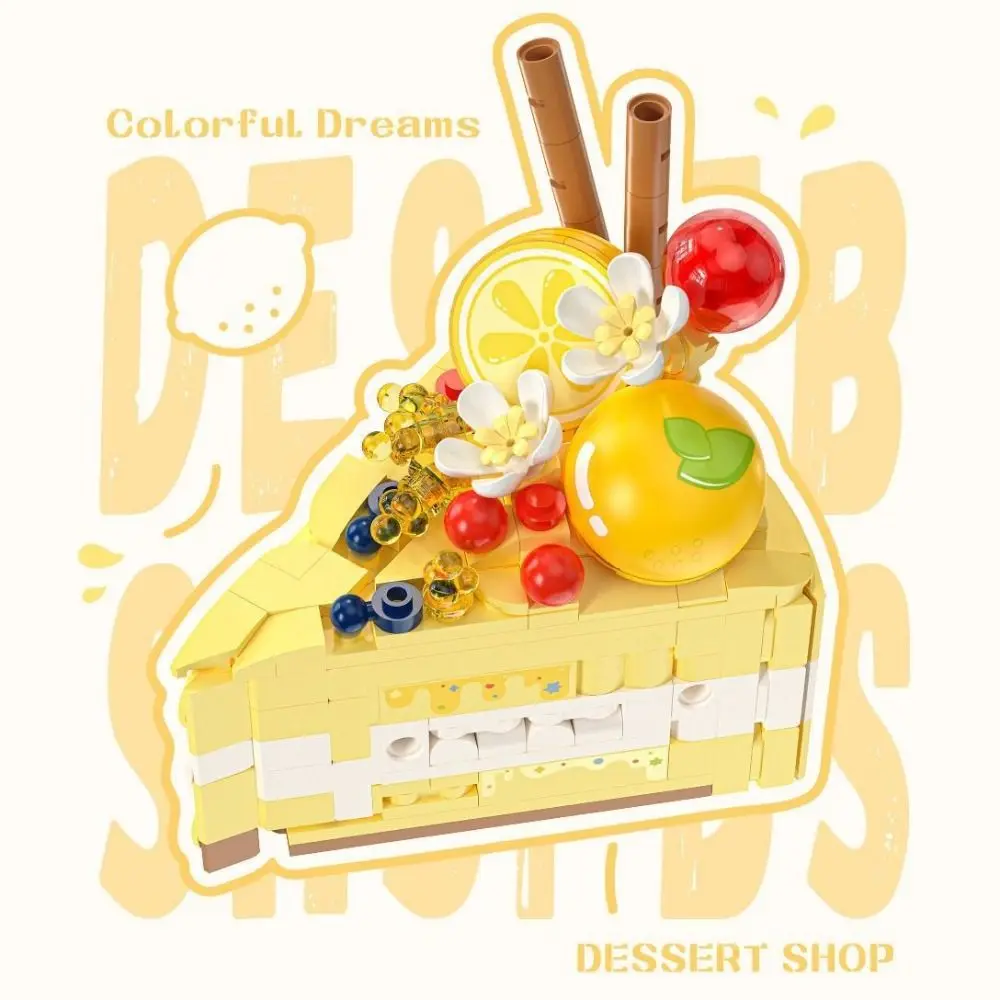 

Dessert Pattern Building Blocks Plastic Sweet Cake Model DIY Assembling Toy Educational Toy Building Brick Toy for Children