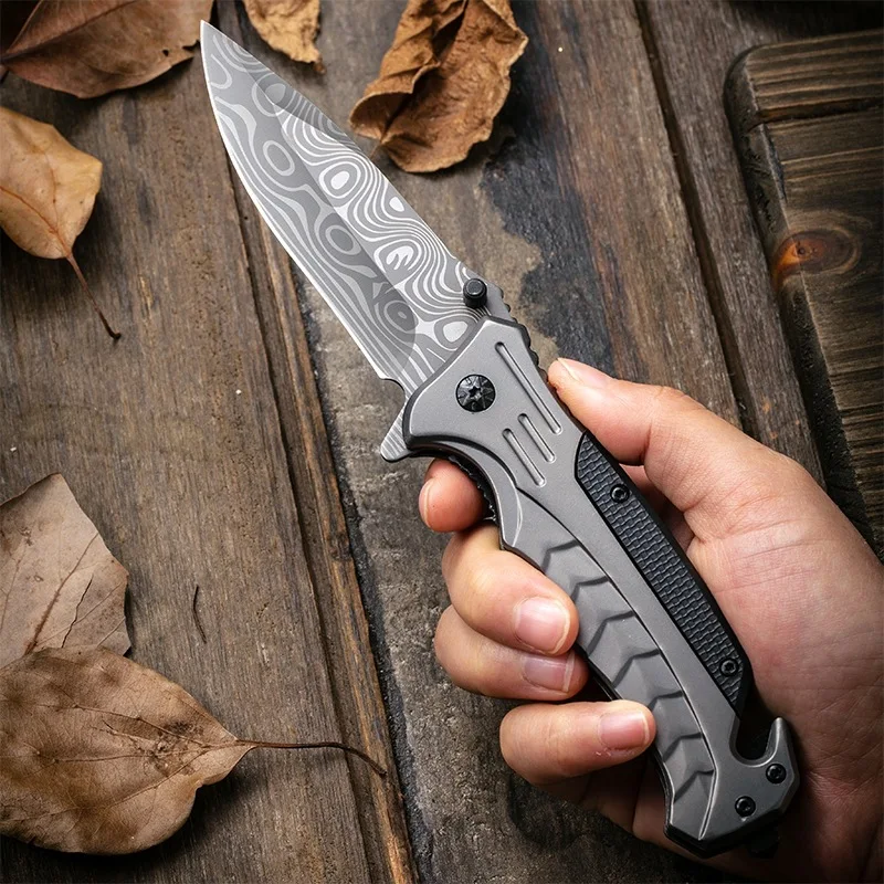 High Hardness Multifunction Folding Knives With Glass Breaker Portable Small Fruit Knife Outdoor Survival Knife Emergency Rescue